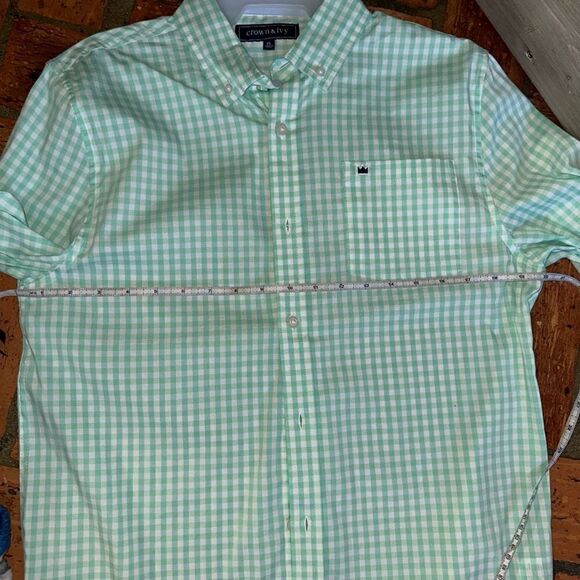 Crown Ivy Mint Green Check Button Down Shirt - Picture 4 of 5